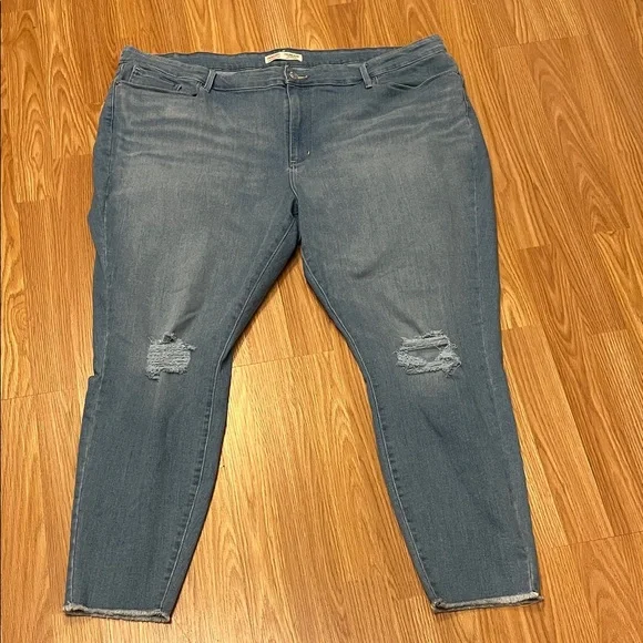 SIGNATURE LEVIS STRAUSS High Rise Skinny Distressed Jeans size 26w - Picture 2 of 16